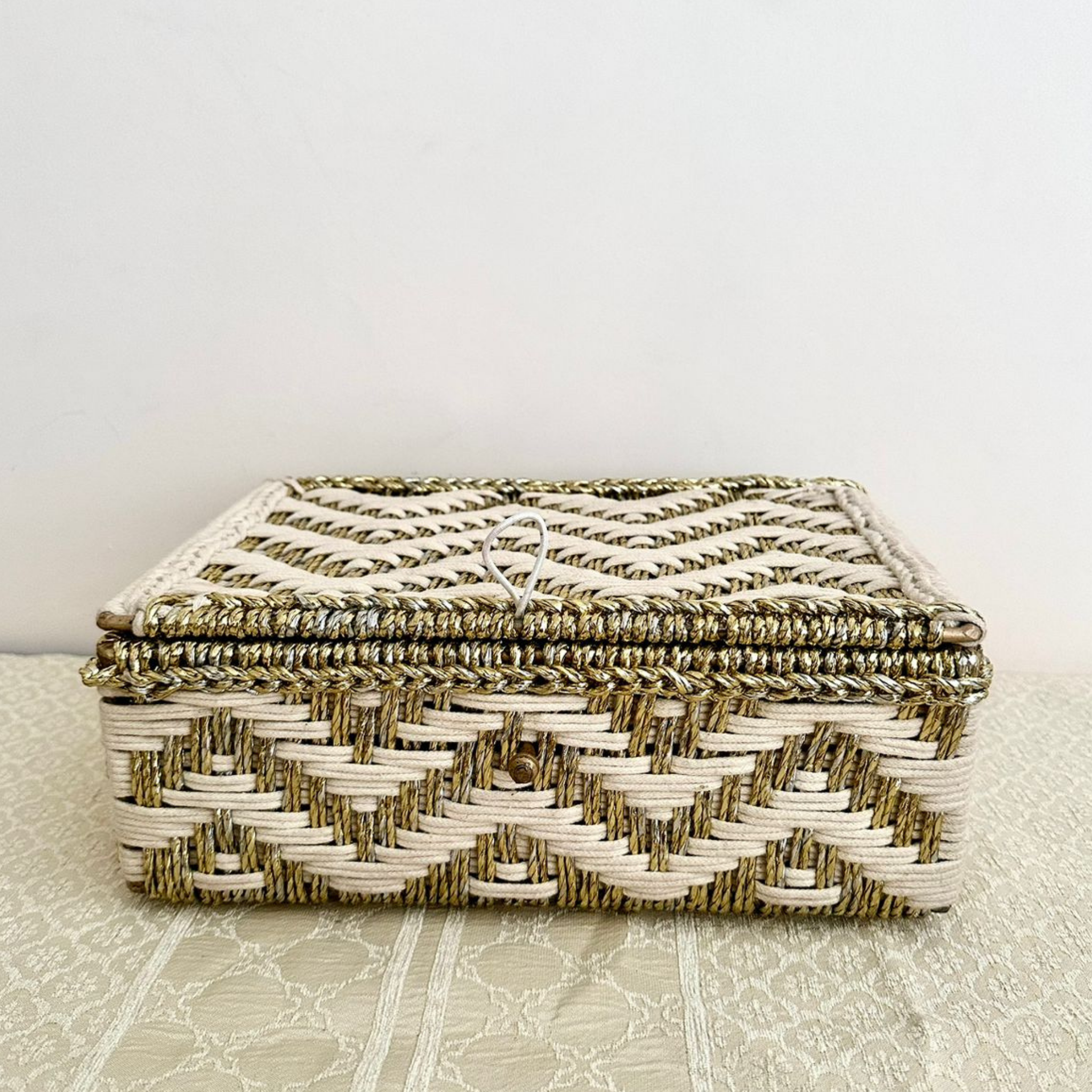 Hemp Rope & Cotton Hamper basket